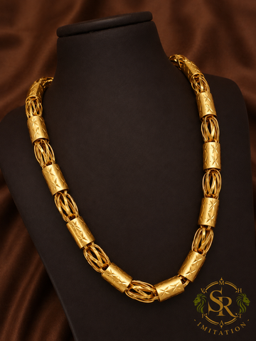 New Big Jumbo Rajwadi Pipe with Spring Design Chain for Men.(BCH-010)