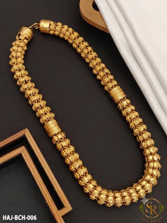 Heavy Big Size South Indian Gold Pletted Design Fashion Chain For Men.(BCH-006)
