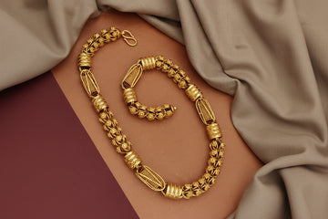 New Big Rajwadi Spring-Ring with Cape Design Chain for Men.(BCH-004)