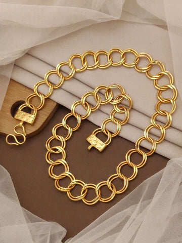 New 2 Kadi Superior Quality Hand-Finished Design Gold Plated Chain for Men.(CH-033)