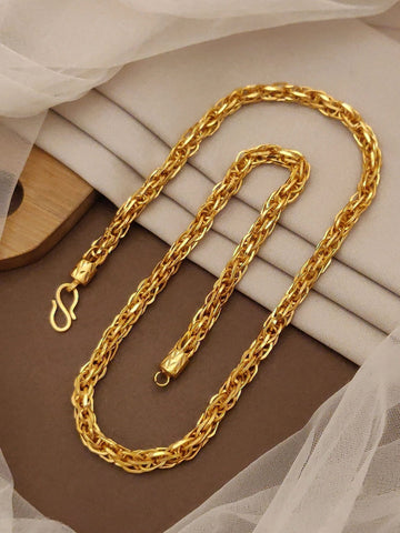 Gold Plated Rajwadi Dainty Design Best Quality Chain for Men. (CH-038)