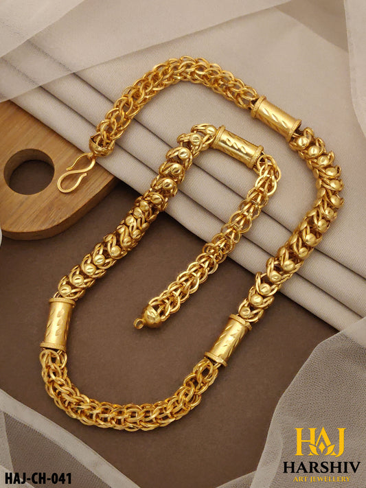 New Classical kadi With Gold Plated On Tipki Rajwadi Designer Chain For Men.(CH-041)