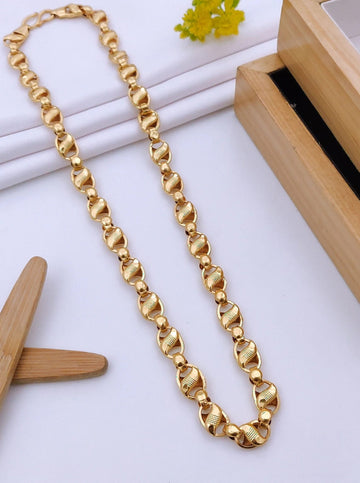 Exclusive Design Gold Pleted Koyali bindi Chain For Mens.(CH-061)