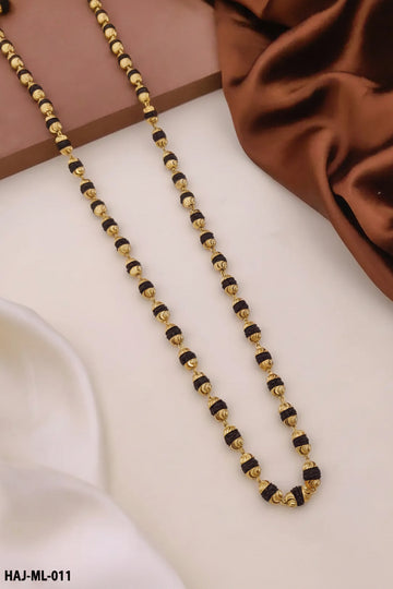 New Gold Plated 6 mm Rudraksha mala for Men.(ML-011)